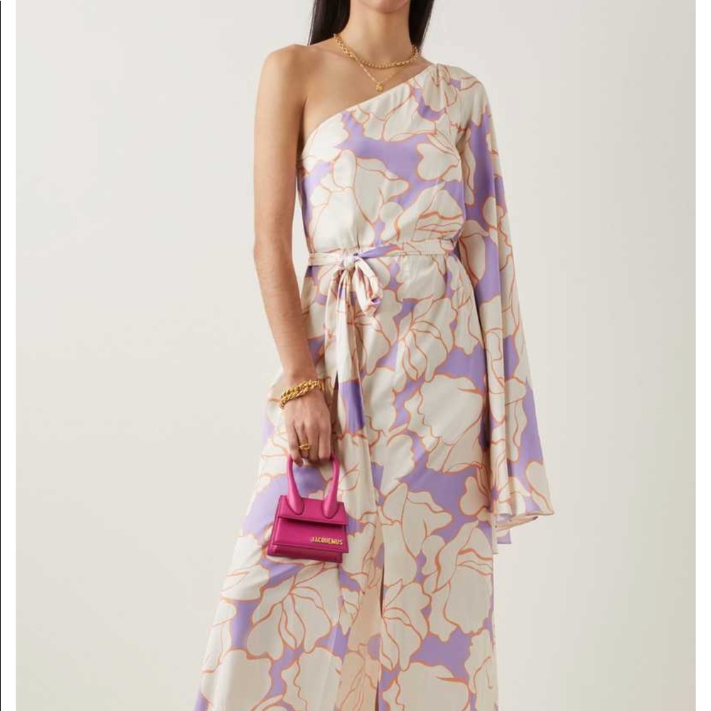 NWT ALEXIS Leonette Assymetric Printed Silk Maxi Dress SS’22